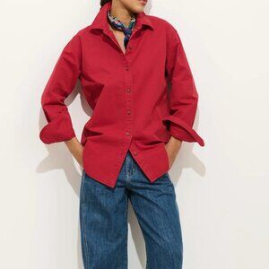 NWT Alex Mill Red Button Up Shirt - Size M - 100% cotton